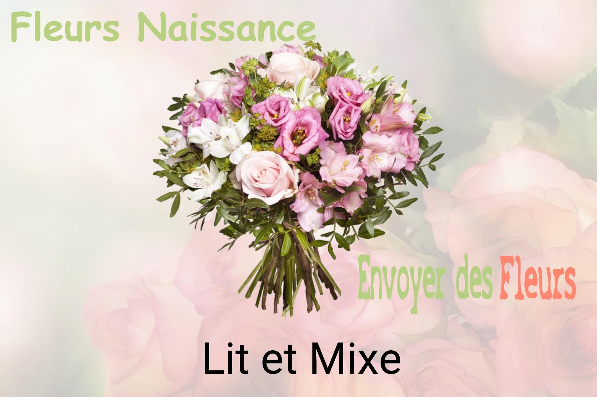Bouquet de fleurs de naissance livré à Lit-et-Mixe