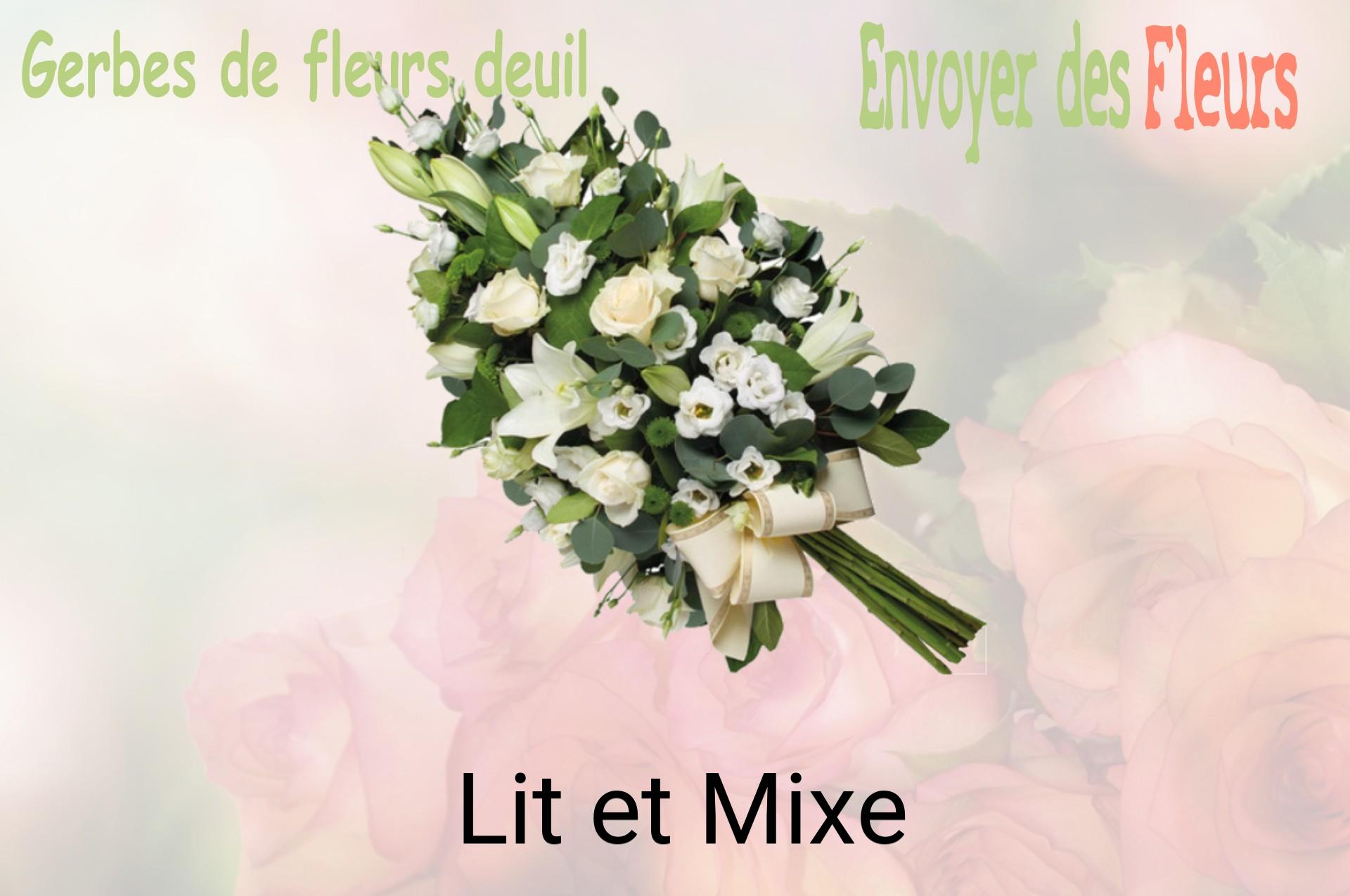 Gerbe de fleurs de deuil livrée à Lit-et-Mixe